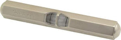 Starrett - 3-1/2 Inch Long, Horizontal, Tubular and Pocket Level - Satin Nickel-Plated, 1 Vial - Apex Tool & Supply