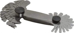 Starrett - 27 Leaf, 2-1/4 to 28 TPI Range, Steel Screw Pitch Gage - 60° Thread Angle - Apex Tool & Supply