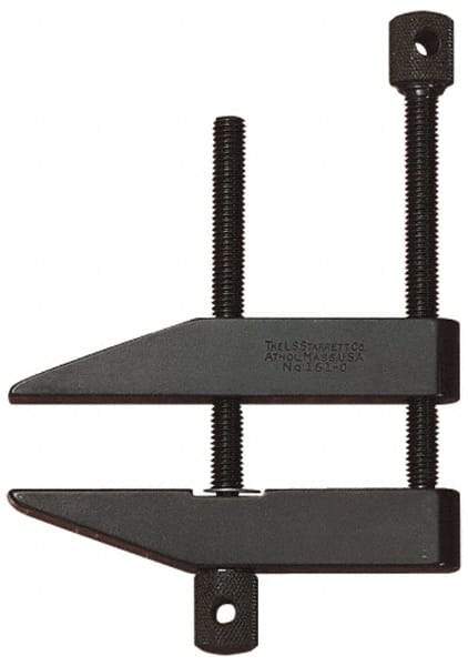 Starrett - 3/4" Max Capacity, 1-5/8" Jaw Length, Parallel Clamp - Hardened Steel, 21/32" Reach - Apex Tool & Supply