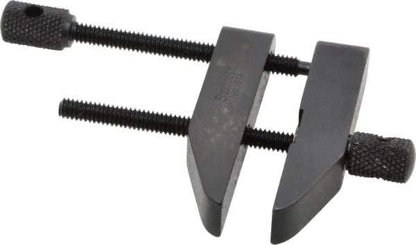 Starrett - 1-1/4" Max Capacity, 2" Jaw Length, Parallel Clamp - Hardened Steel, 13/16" Reach - Apex Tool & Supply
