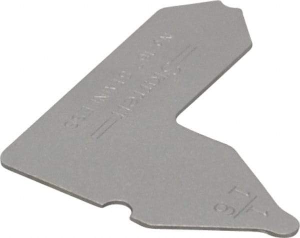 Starrett - 1/16 Inch Radius Gage - Satin Chrome Finish, Stainless Steel - Apex Tool & Supply