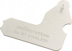 Starrett - 1/8 Inch Radius Gage - Satin Chrome Finish, Stainless Steel - Apex Tool & Supply