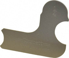 Starrett - 1/4 Inch Radius Gage - Satin Chrome Finish, Stainless Steel - Apex Tool & Supply
