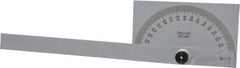 Starrett - 6 Inch Long Blade, 180° Max Measurement, 1° Dial Graduation, Rectangular Head Protractor - 0 to 180 Dial Range - Apex Tool & Supply