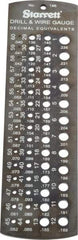 Starrett - 0.04 Inch to 0.228 Inch Hole Size Drill Gage - 5-1/2 Inch Long, 1-1/2 Inch Wide, 60 Holes - Apex Tool & Supply