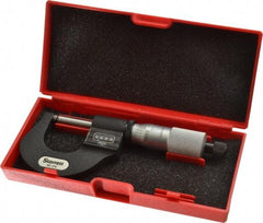 Starrett - 0 to 1" Range, 0.0001" Graduation, Mechanical Outside Micrometer - Ratchet Stop Thimble, Accurate to 0.00005", Digital Counter - Apex Tool & Supply