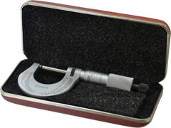 Starrett - 0 to 1" Range, 0.0001" Graduation, Mechanical Outside Micrometer - Ratchet Stop Thimble - Apex Tool & Supply