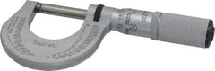 Starrett - 0 to 1" Range, 0.0001" Graduation, Mechanical Outside Micrometer - Friction Thimble, Accurate to 0.00005" - Apex Tool & Supply