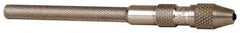 Starrett - 3-3/4" Long, 1.4mm Capacity, Double-End Spring-Action Pin Vise - 3-3/4" Long, 0.01" Min Capacity - Apex Tool & Supply
