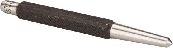 Starrett - 1/4" Center Punch - 5" OAL, Steel - Apex Tool & Supply
