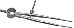 Starrett - 6 Inch Leg, Spring Joint, Ground Steel, Polished, Divider - 6 Inch Max Measurement, 150mm Max Measurement, Round Leg - Apex Tool & Supply
