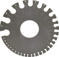 Starrett - #36, Steel Wire and Sheet Metal Gage - Use with Uncoated Sheet and Plate Iron and Steel - Apex Tool & Supply