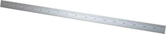 Starrett - 18" Long, 1/100, 1/64, 1/32, 1/10" Graduation, Flexible Steel Rule - 5R Graduation Style, 3/4" Wide, Silver, Satin Chrome Finish - Apex Tool & Supply
