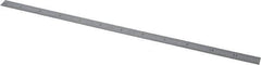Starrett - 12" Long, 1/100, 1/64, 1/50, 1/32" Graduation, Flexible Steel Rule - 16R Graduation Style, 1/2" Wide, Silver, Satin Chrome Finish - Apex Tool & Supply