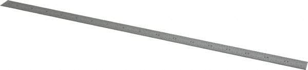 Starrett - 18" Long, 1/100, 1/64, 1/50, 1/32" Graduation, Flexible Steel Rule - 16R Graduation Style, 3/4" Wide, Silver, Satin Chrome Finish - Apex Tool & Supply