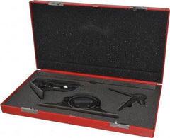 Starrett - 4 Piece, 12" Combination Square Set - 1/16, 1/32, 1/64 & 1/8" (4R) Graduation, Steel Blade, Cast Iron Center, Protractor & Square Head - Apex Tool & Supply