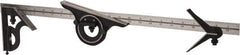 Starrett - 4 Piece, 24" Combination Square Set - 1/16, 1/32, 1/64 & 1/8" (4R) Graduation, Steel Blade, Cast Iron Center, Protractor & Square Head - Apex Tool & Supply