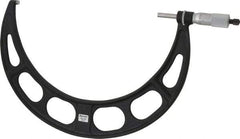 Starrett - 10 to 11" Range, 0.001" Graduation, Mechanical Outside Micrometer - Ratchet Stop Thimble, Accurate to 0.00025" - Apex Tool & Supply