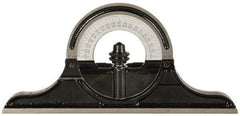 Starrett - 12 to 24 Inch Long Blade, Reversible Combination Square Protractor Head - Black Smooth, Chrome on Turret Coated, Cast Iron - Apex Tool & Supply