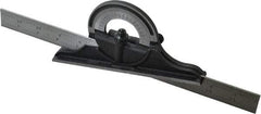 Starrett - 12 Inch Long Blade, 180° Max Measurement, Bevel Protractor - Apex Tool & Supply