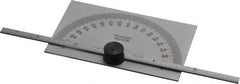 Starrett - 0 to 6 Inch Rule Measurement Range, 0 to 180° Angle Measurement Range, Rectangle Head Protractor and Depth Gage - Accurate up to 5 Min, 1° Angle Graduation, 1/64 Inch Rule Graduation - Apex Tool & Supply