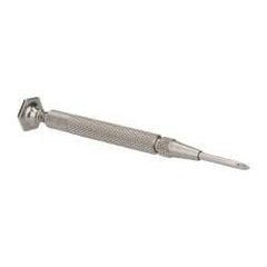 Starrett - #0 Phillips Point, 5/8" Blade Length Precision Phillips Screwdriver - 3-3/4" OAL - Apex Tool & Supply
