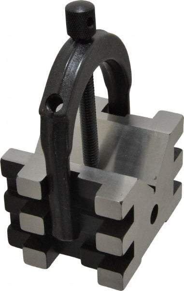 Starrett - 1-7/16 to 2" Capacity, 45 and 90° Angle, Hardened Steel V-Block - 2-1/2" Long x 3" Wide x 2" High, Sold as Individual - Apex Tool & Supply