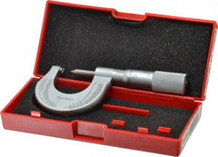 Starrett - 0 to 1" Range, Mechanical Screw Thread Micrometer - Plain Thimble, 0.001" Graduation, 0.004mm Accuracy - Apex Tool & Supply