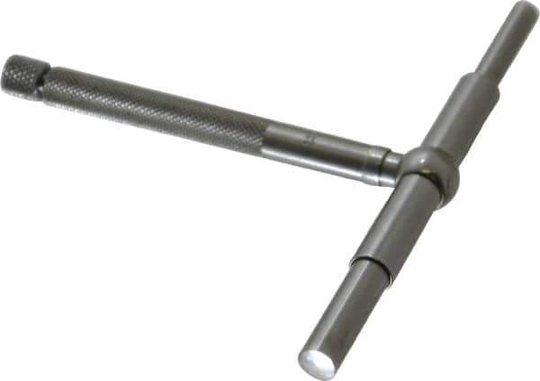 Starrett - 2-1/8 to 3-1/2 Inch, 3 Inch Overall Length, Telescoping Gage - 2-3/8 Inch Long Handle, Satin Chrome Finish - Apex Tool & Supply