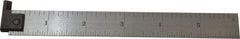 Starrett - 6" Long, 1/64, 1/32, 1/16, 1/8" Graduation, Rigid Spring Steel Rule - 4R Graduation Style, 3/4" Wide, Silver - Apex Tool & Supply