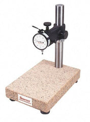 Starrett - Granite (Base), Rectangular Base, Comparator Gage Stand - 14" High, 12" Base Length x 8" Base Width x 2" Base Height, Includes Holder - Apex Tool & Supply