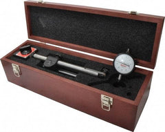 Starrett - 0.01mm Graduation, 0-25-0 Dial Reading, Dial Indicator & Base Kit - 3-1/2" Base Length x 3" Base Width x 3" Base Height x 5" Base Diam, 2-1/4" Dial Diam - Apex Tool & Supply
