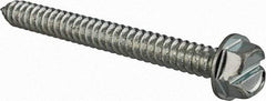 Value Collection - #14 Hex Washer Head Slotted Sheet Metal Screw - Steel, 2-1/2" Length Under Head, Grade 2 - Apex Tool & Supply