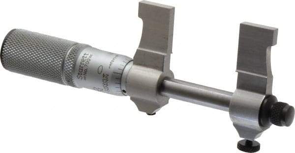 Starrett - 1 to 2", Mechanical Inside Micrometer - 0.001" Graduation, 0.0002" Accuracy, Friction Thimble - Apex Tool & Supply
