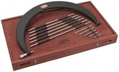 Starrett - 5 Anvil, Mechanical, 18 to 24 Inch Range, Interchangeable Anvil Micrometer - Friction Thimble, 0.0003 Inch Accuracy, 0.001 Inch Graduation - Apex Tool & Supply