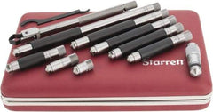 Starrett - 1-1/2 to 12 Inch Range, Satin Chrome Coated, Mechanical Inside Tubular Micrometer - 0.001 Inch Graduation, 0.0001 Inch Accuracy - Apex Tool & Supply