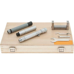 Starrett - 2 to 12", Mechanical Inside Micrometer Set - 0.001" Graduation, Plain Thimble, Includes Case - Apex Tool & Supply
