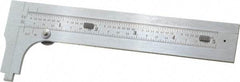 Starrett - 0 to 4-3/4" Stainless Steel Vernier Caliper - 1/64 & 1/32" Graduation, 1-3/8" Jaw Depth, 0.005" Accuracy, Includes Inside Diameter, Outside Diameter - Apex Tool & Supply