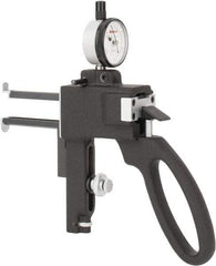 Starrett - 3/8 to 6 Inch Measurement Steel, Dial Indicator Groove Gage - 0.0005 Inch Graduation - Apex Tool & Supply