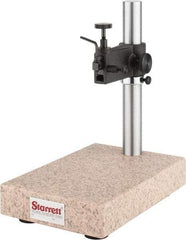 Starrett - Granite (Base), Rectangular Base, Comparator Gage Stand - 14" High, 12" Base Length x 8" Base Width x 2" Base Height, Includes Holder - Apex Tool & Supply