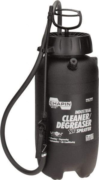 Chapin - 2 Gal Chemical Safe Garden Hand Sprayer - Use with Cleaners/Degreasers, Polyethylene Tank, Funnel Mouth, Reinforced Hose, For Deck & Yard Applications - Apex Tool & Supply