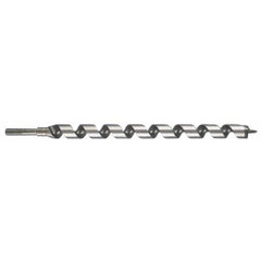 Lenox - 1-1/8", 7/16" Diam Hex Shank, 7-1/2" Overall Length with 4" Twist, Ship Auger Bit - Apex Tool & Supply
