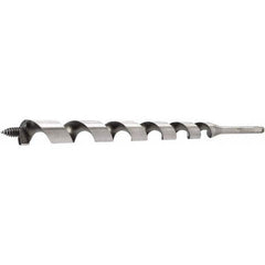 Lenox - 1-1/2", 1/2" Diam Hex Shank, 18" Overall Length with 12" Twist, Ship Auger Bit - Apex Tool & Supply