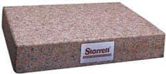 Starrett - 12" Long x 12" Wide x 4" Thick, Granite Inspection Surface Plate - A Inspection Grade, 0.0001" Unilateral Tolerance, Includes NIST Traceability Certificate - Apex Tool & Supply