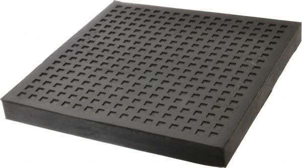 Mason Ind. - 10" Long x 10" Wide x 1" Thick, Rubber, Machinery Leveling Pad & Mat - 25,000 Lb Max Load - Apex Tool & Supply