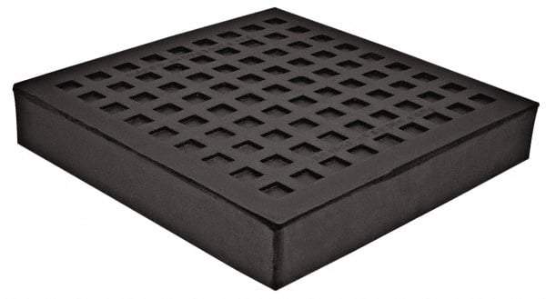 Mason Ind. - 8" Long x 8" Wide x 1" Thick, Rubber, Machinery Leveling Pad & Mat - 16,000 Lb Max Load - Apex Tool & Supply