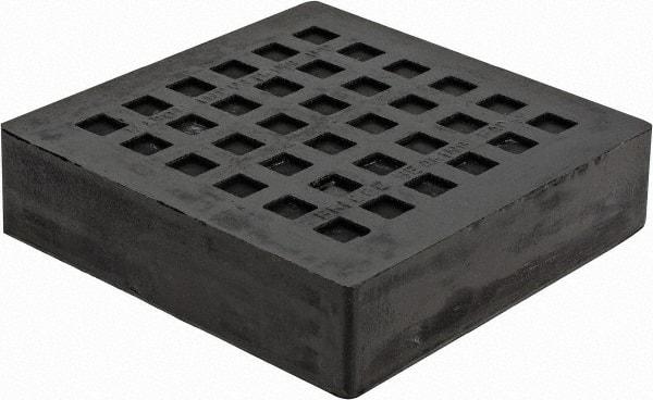 Mason Ind. - 4" Long x 4" Wide x 1" Thick, Rubber, Machinery Leveling Pad & Mat - 2,400 Lb Max Load - Apex Tool & Supply