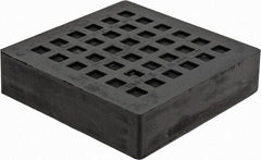 Mason Ind. - 4" Long x 4" Wide x 1" Thick, Rubber, Machinery Leveling Pad & Mat - 2,400 Lb Max Load - Apex Tool & Supply