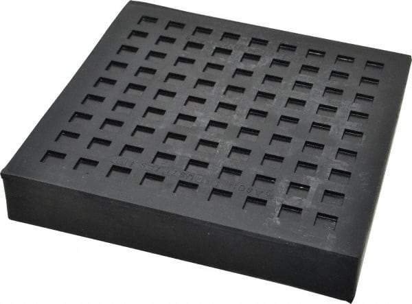 Mason Ind. - 6" Long x 6" Wide x 1" Thick, Rubber, Machinery Leveling Pad & Mat - 7,900 Lb Max Load - Apex Tool & Supply