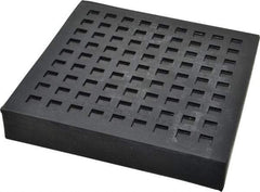 Mason Ind. - 6" Long x 6" Wide x 1" Thick, Rubber, Machinery Leveling Pad & Mat - 7,900 Lb Max Load - Apex Tool & Supply
